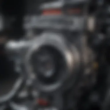 Close-up of a turbocharged engine showcasing advanced technology