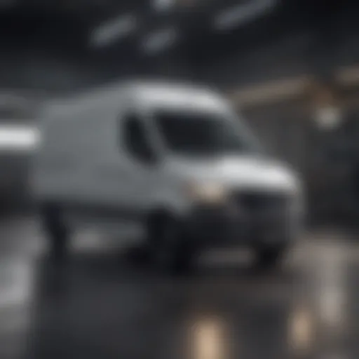 Sleek design of an all electric sprinter van