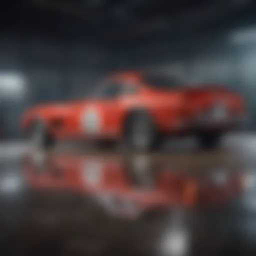 Classic sports car showcasing vintage design elements