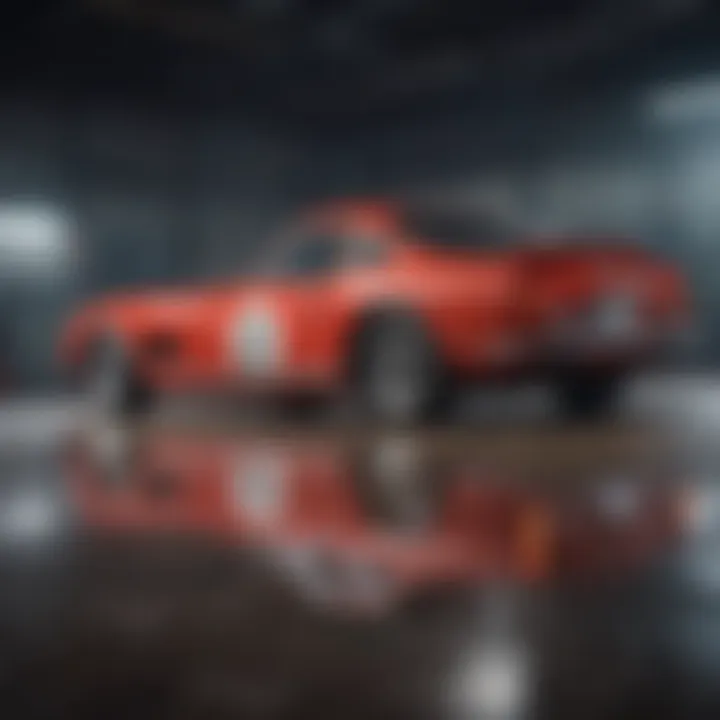 Classic sports car showcasing vintage design elements