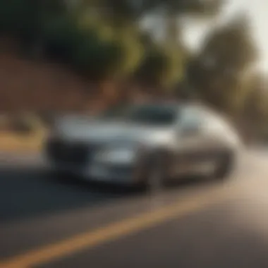 Dynamic shot of the Honda Accord Touring 2.0 T driving on a scenic road