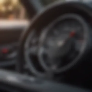 Simplicity in Affordable Automotive Design A close-up of an affordable car's dashboard showcasing its simplicity and functionality.