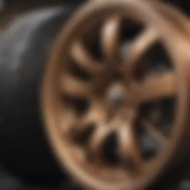 Close-up view of Apex Bronze Wheel's material composition