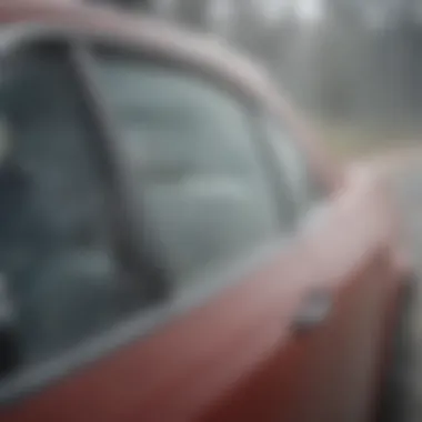 A diagram illustrating the science of fog formation on car windows.