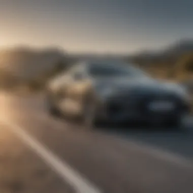 Dynamic driving scene of the 2018 Audi on a winding road