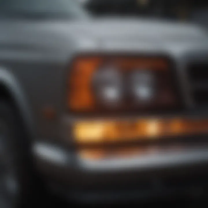 Close-up of a headlight before and after polishing, showcasing clarity improvement