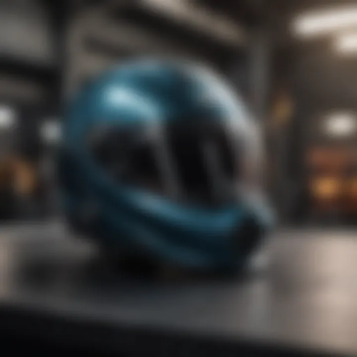 Showcase of helmets from leading brands in motorsport