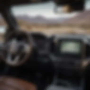 Modern Dashboard Features in Pickup Truck Interior view showcasing modern dashboard features in a pickup truck