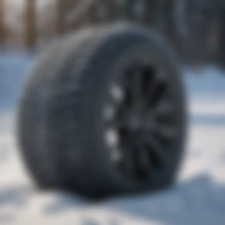 Comparison of various snow tires showcasing different designs and features.