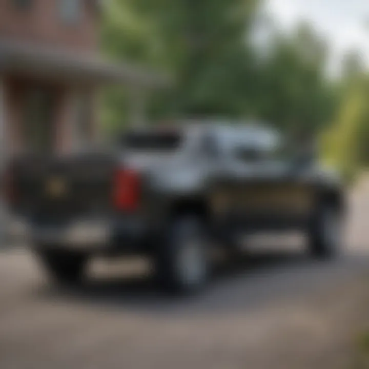 Retractable tonneau cover in a closed position