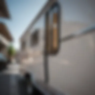 A close-up of unique features and craftsmanship in a Bowlus travel trailer