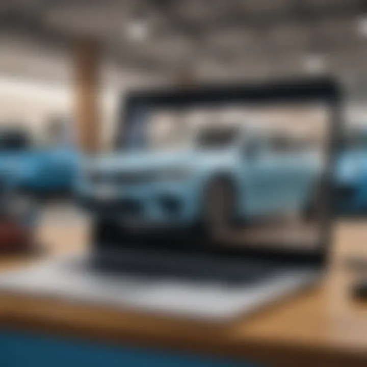 A user-friendly Carvana website interface on a laptop showcasing the online buying experience