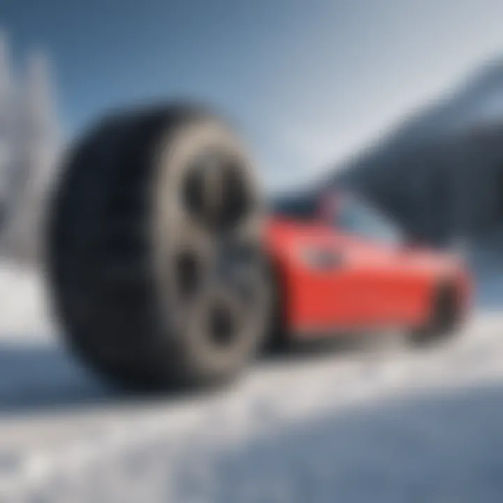 Different types of snow chains laid out for comparison
