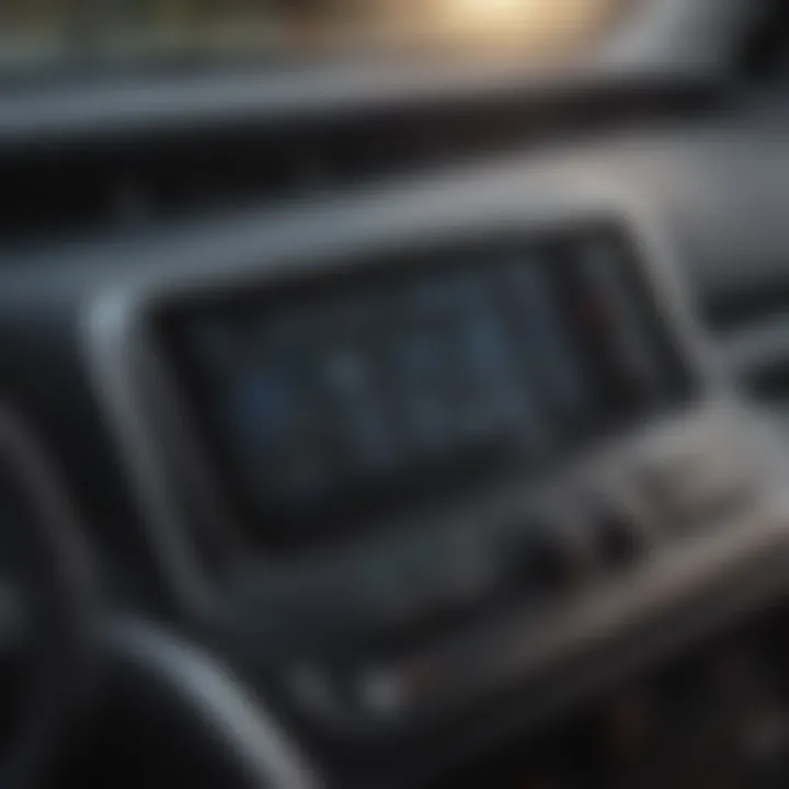 Dashboard of a compact SUV showcasing advanced technology and moonroof controls