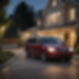 Chrysler Town and Country parked in a driveway