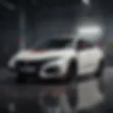 Sleek exterior design of the 2022 Honda Type R showcasing its aerodynamic lines