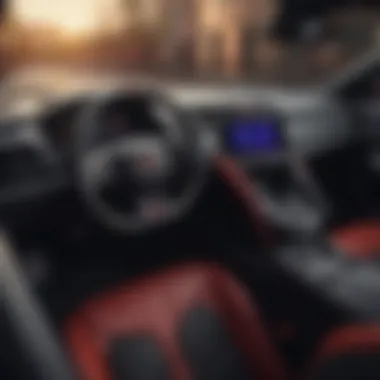 Interior cockpit of the 2022 Honda Type R highlighting advanced technology features