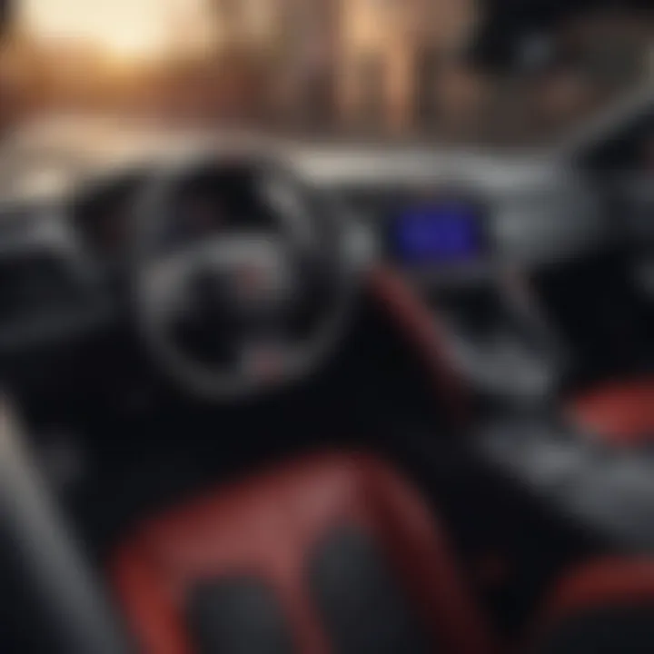 Interior cockpit of the 2022 Honda Type R highlighting advanced technology features