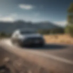 Elegant Subaru Legacy on a scenic road