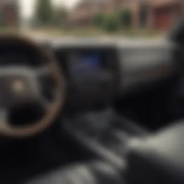 Interior of a 90s Silverado highlighting dashboard features and upholstery