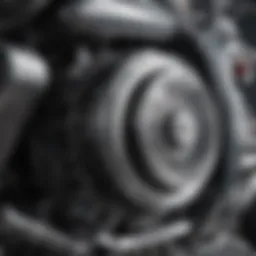 Close-up view of the Suzuki Hayabusa engine showcasing its engineering