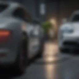 Porsche Taycan charging station showcasing advanced technology