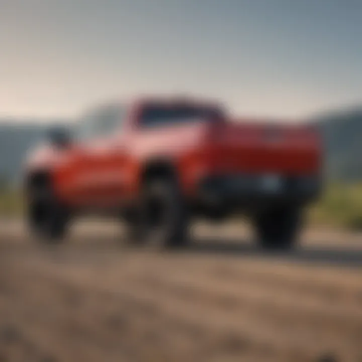 Rear view of the 2019 Chevrolet Silverado Trail Boss Custom displaying its powerful towing capabilities.