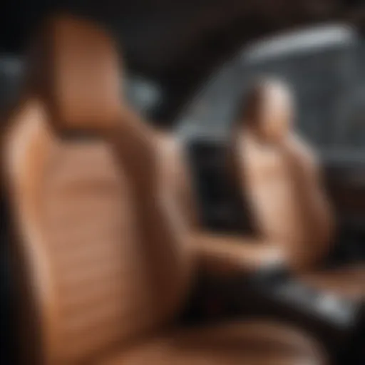 Luxurious leather seats in a car interior