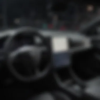 Interior view of Tesla Model Y highlighting advanced technology