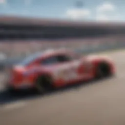 A high-speed NASCAR race in action