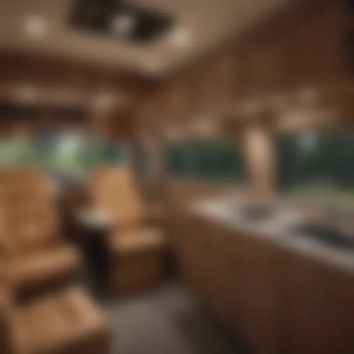 Interior of a Winnebago model highlighting advanced technological features