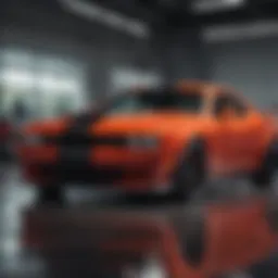 2020 Dodge Hellcat in a showroom setting