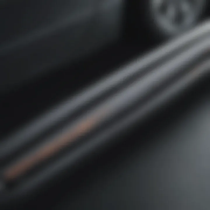 Close-up view of Bosch wiper blade features and design