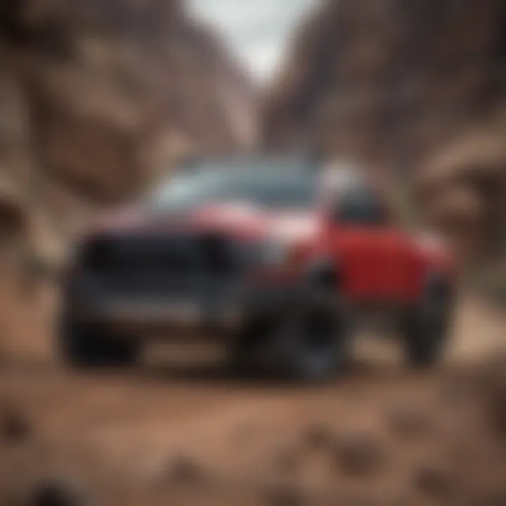 Dodge Ram Rebel navigating rugged terrain demonstrating off-road capabilities