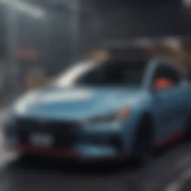 Hyundai Elantra N Line in dynamic motion