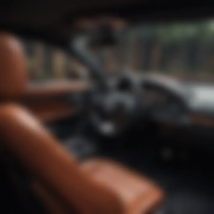 Interior view of an Alfa Romeo highlighting luxurious materials and technology