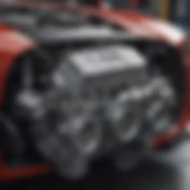 Close-up of the Camaro's powerful engine