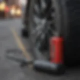 Compact design of a portable tire air pump