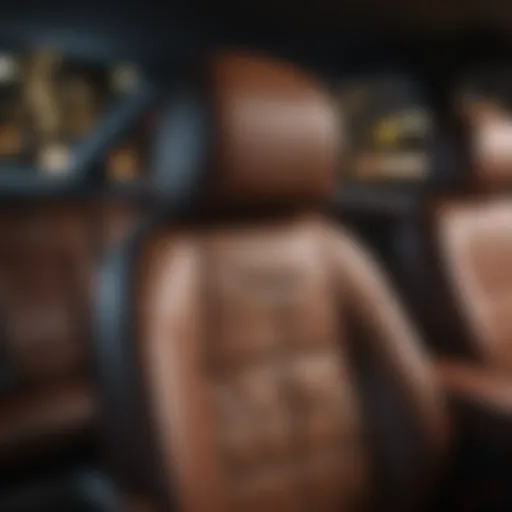 Luxurious leather seat cover enhancing car interior