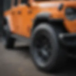 Jeep Gladiator with vibrant color-matched fenders showcasing a custom look