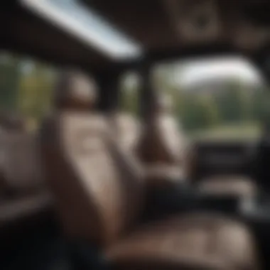 Interior of a RAM truck highlighting modern technology and comfort