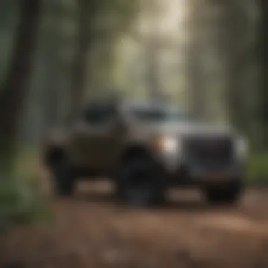 GMC Canyon Off-Road Edition in a lush, forest environment