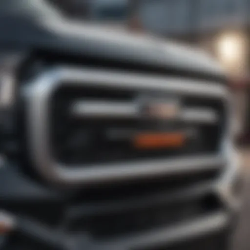 Close-up view of the GMC Truck Harley Davidson Edition showcasing its distinctive grille