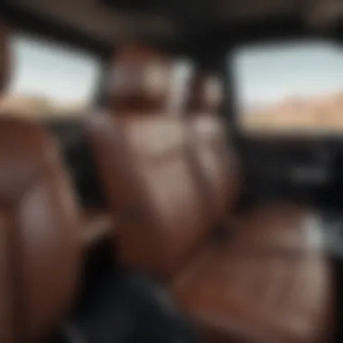 Luxurious Leather Seating Luxurious leather seating of the Ram 1500 Lone Star