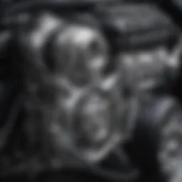 Detailed view of the Jaguar XF engine showcasing its intricate design