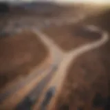 Aerial view of the Las Vegas Baja Race course showcasing the rugged terrain