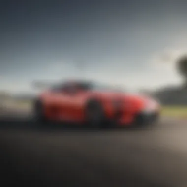 Dynamic action shot of the Lexus LFA 2022 on a racetrack