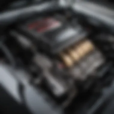 Detailed view of the Lexus LFA 2022's high-performance engine