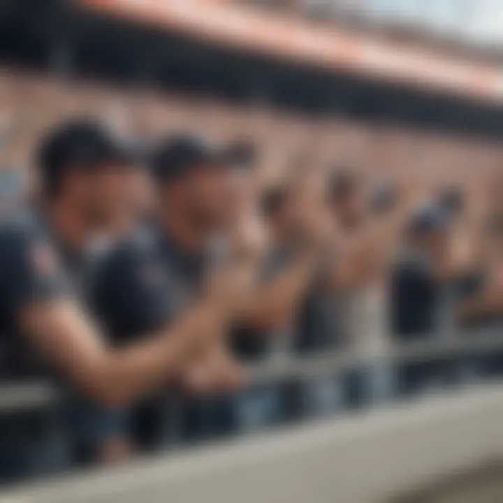 Crowd cheering at a NASCAR event in Bristol