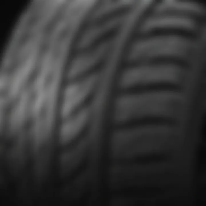 Close-up view of Bridgestone DriveGuard tire tread design